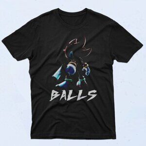 Balls Shadow The Hedgehog Sonic Retro 90s Gamer T-Shirt 81